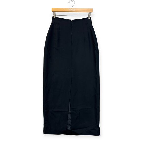 Vintage Bebe Womens 100% Wool Pencil Skirt Midi Y2K Slit Lined Made in USA Sz 4 - Picture 4 of 12